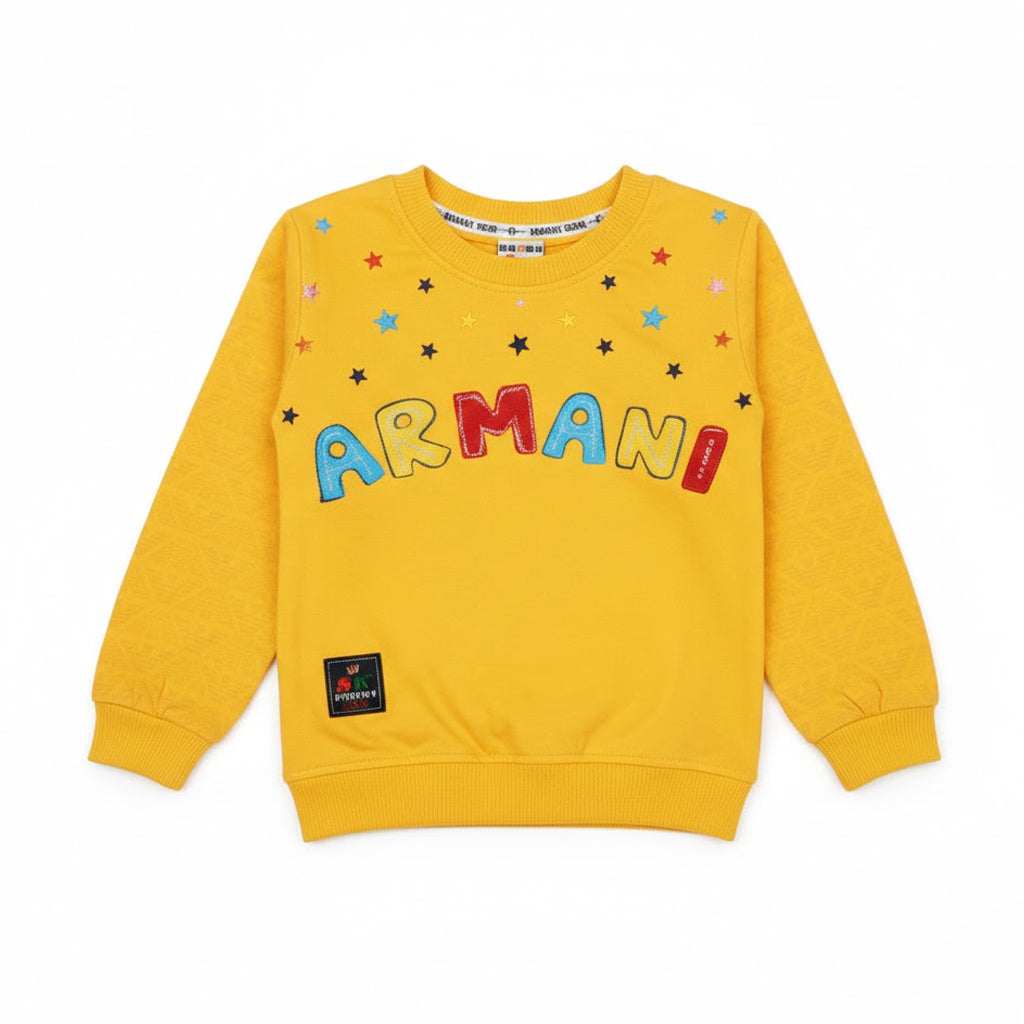 Infant Boys French Terry 2 PC Suit Arman-Yellow